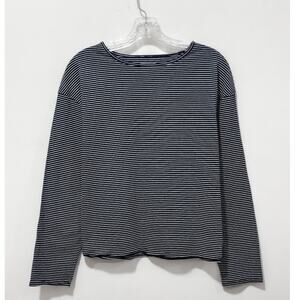 NWT: Mod Ref - Women's Navy Blue & White, Relaxed Fit, Long Sleeve Shirt (Small)